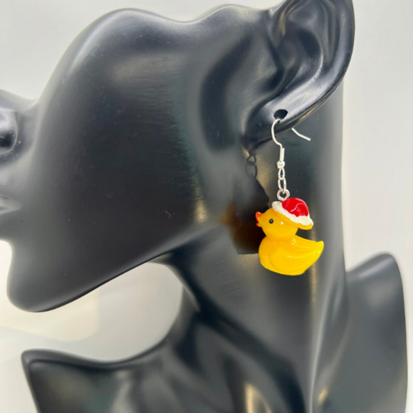 Rubber Duck Earrings - Duck Duck Jeep - Animal Earrings - Picture 5 of 5